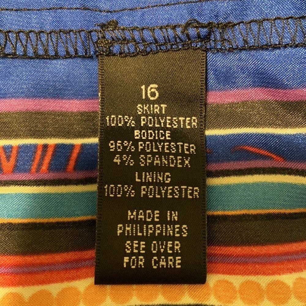 I.N. Studio vibrant colors dress, size 16 - Picture 6 of 7